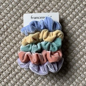 Francesca’s velvet scrunchies